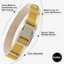 Plutus Pet Cotton Hemp Dog Collar and Leash Set, Adjustable Collar for Small, Medium, and Large Dogs, Heavy Duty and Soft on Skin, Yellow, Large