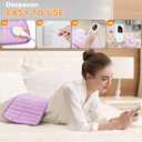 Deepsoon Heating Pad,Electric Heating Pads for Back,Neck,Moist Heating Pad for Abdomen Shoulder Knee Legs,Dry/Moist Heat&Auto Shut Off,Mother's Day Birthday for Men and Women,Light Purple,24x12 Inch
