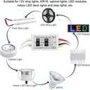 12V Power Supply LED Driver, Lustaled 15W 12 Volt Power Supply Transformer Waterproof IP67 Small 120V AC to 12V DC Converter for LED Strips, Security Cameras, Junction Box, G4 MR11 MR16 Bulbs (4-Pack)