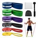 Adostob Resistance Bands Set with Door Anchor, Multi-Levels Pull Up Assistance Bands, Exercise Bands for Working Out, Stretching, Muscle Training, Physical Therapy (Men/Women), 45-100lbs