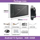 Latest Android Car Radio for Toyota Tacoma 1998-2004, 4GB + 64GB IPS Touchsceen Stereo for Carply&Android Auto, Blutooth & GPS Navigation