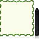 Scalloped Mahjong Mat Set 31.5" x 31.5" Cute Aesthetic Anti Slip Noise Reduction Games Table Cover Mahjong Accessories Gifts Domino & Tile Game Table Mat(Green)