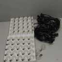 50 Feet Patio String Lights with 53 Edison Globe Bulbs, UL Listed for Indoor Outdoor Use, E12 Socket Base, Connectable Lights for Porch Deck Gazebos Balcony Wedding Gathering Parties Decor, Black