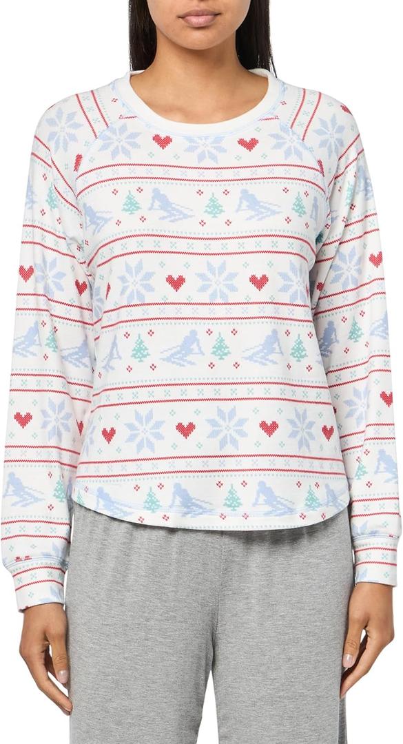 PJ Salvage Women's Apres All Day Pj Set (Large, Ivory)