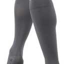 Truform 20-30 mmHg Compression Stockings for Men and Women, Knee High Length, Closed Toe, Charcoal, 2X-Large