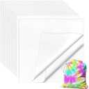 50 PCS 10 x 10 Inch White Fabric Squares, Precut White Cotton Squares, Solid Color Quilting Fabric Bundles Cotton Embroidery Quilting Cloth for Craft Lovers DIY Sewing Crafting