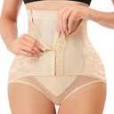 Nebility Shapewear Tummy Control Panties for Women Plus Size Faja Body Shaper Butt Lifter Panty High Waisted Shorts (Large, Beige Regular Size)