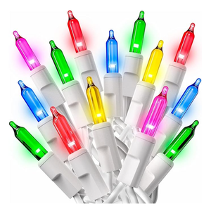 PREXTEX Multicolor String Lights (20 Feet, 100 Count) with White Cord - Indoor and Outdoor Colorful Twinkle Lights for Holiday Decor