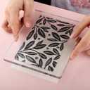 Briartw 7 Pieces Acrylic Stamp Block Clear Stamping Tools Set with Grid Lines for Scrapbooking Crafts Card Making,Clear Acrylic Stamp Block Kit with Grid Lines,Assorted Sizes,Thickness 8mm (7 Pcs Smooth Edge)