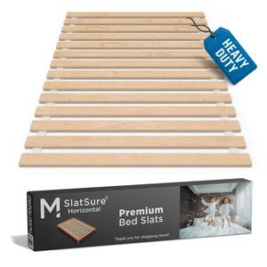 Meliusly Full Bed Slats 54x75 Heavy Duty 0.6 Inch Thick Replacement Wood Slats for Full Size Bed Frame, Slatted Bed Base with Under 2.5 Inch Spacing, Wooden Mattress Support Slats for Platform Bed