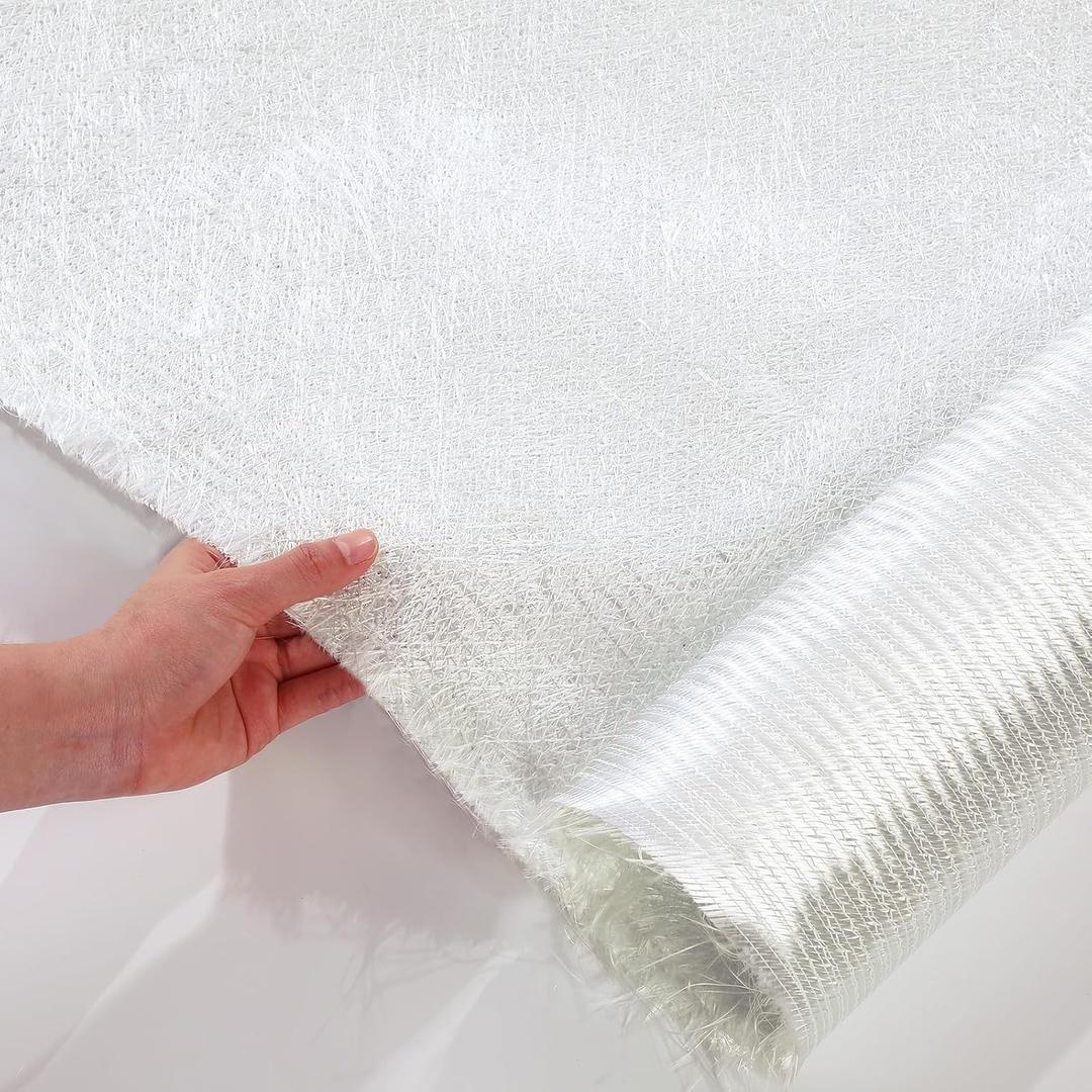 Biaxial Fiberglass Mat 50 in x 32.8 ft, 135 Sq. ft Biaxial Fiberglass Strand Mat Boat Marine Roofing Repair Fiber Glasses Sheet Roll Package for Hand Layup Maintenance Structural Repair Kit