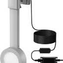 AC Pool Lights for Metal Frame Above Ground Pools with Transformer, LED Underwater Pool Light, 1500lm Dimmable 6000K Cool White, IP68 Waterproof, 15in Poolside Light with Remote Control, Gray