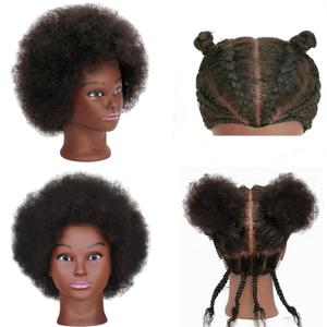 African Braiding Mannequin Head with 100% Human Hair, Cosmetology Mannequin Head with 8 Inch Afro Kinkys Curly Hair Training Manikin Doll Heads for Practice Braiding (black) African Braiding Mannequin Head with 100% Human Hair, Cosmetology Mannequin Head with 8 Inch Afro Kinkys Curly Hair Training Manikin Doll Heads for Practice Braiding (black)
