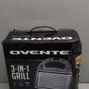 OVENTE 3 in 1 Electric Sandwich Maker, Panini Press Grill and Waffle Iron Set with Removable Non-Stick Plates, Perfect for Cooking Grilled Cheese, Tuna Melts, Burgers, Steaks and Snacks, Black GPI302B