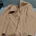 PASLTER Mens Trench Coat Slim Fit Notched Collar Fall Winter Single Breasted Pea Coat Warm Soft Overcoat (XL)
