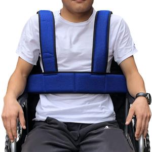 Wheelchair Seat Belt Torso Support Vest for Patient, Elderly & Disabled, Adjustable Full Body Harness Prevent Tilting or Falling & Keep User Upright, Chest Waist Band with Easy Release Buckles