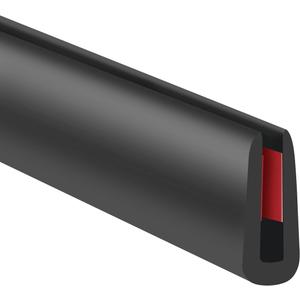 Rubber Edge Trim, 1/16" Self Adhesive Flexible U Channel Edge Protecter for Sheet Metal, Car Doors, U Shaped Sharp Edge Protecter, Fit for 0-3/32" Thick Edge, Black Color, 20Ft, EPDM Material