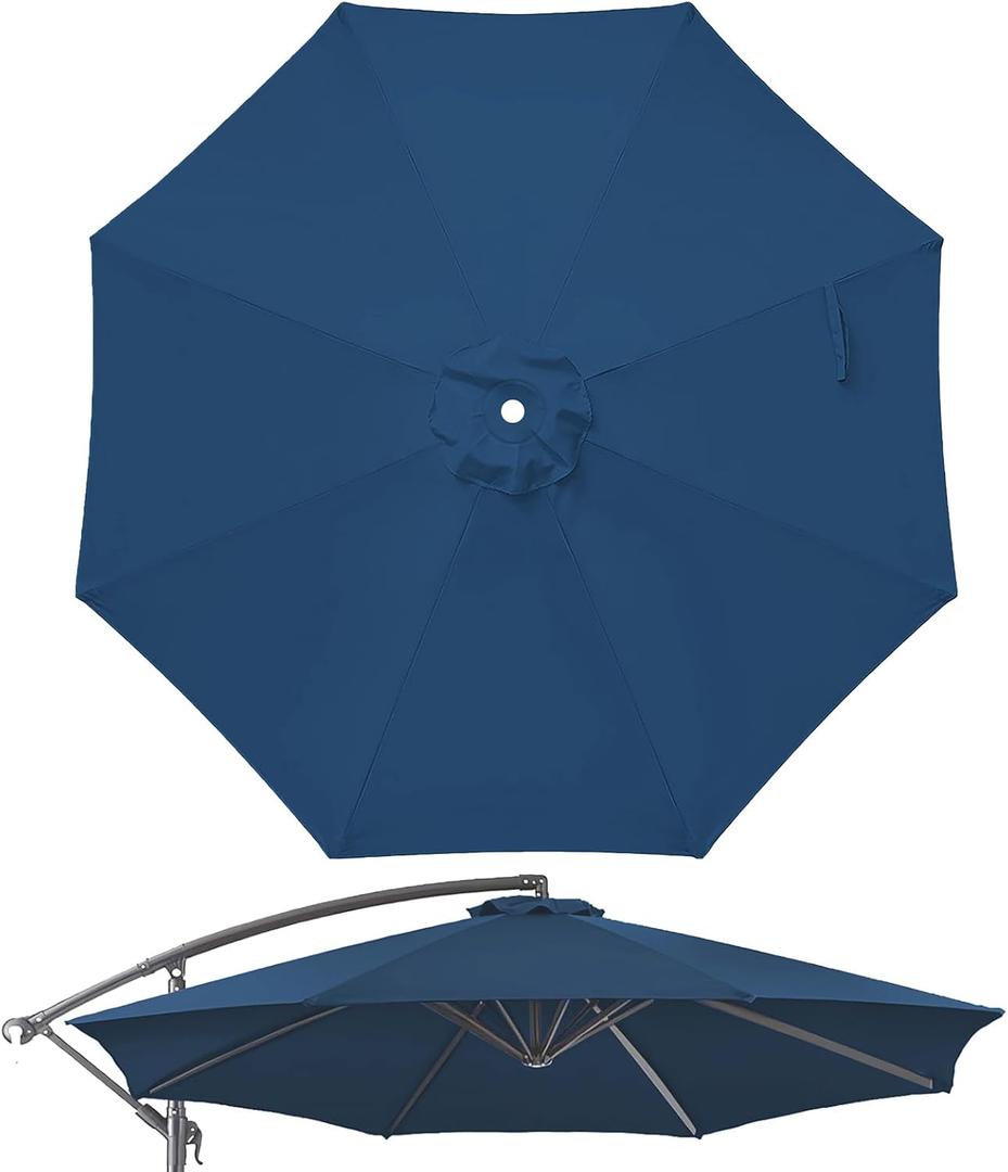 10ft Patio Umbrella Replacement Canopy for 8 ribs, Fits Hanging Offset Cantilever Market Outdoor Patio ShadesCanopy Only