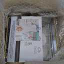 Martha Stewart Kerry Plastic Stackable Office Desk Drawer Organizers, 6" x 3", 6 Pack, with Gold Trim