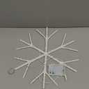 Hairui White Snowflake Lights Battery Operated with Timer 70 LED Fairy Lights 14IN for Window Christmas Decoration
