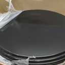 8 Pcs 24 Inch x 29 Inch Large Restaurant Serving Trays, Black PP Plastic Non Slip Tray,Oval Plastic Food Serving Tray with Raised Edges for Home Kitchen Restaurant Cafeterias Fast Food Service