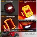 Led Tail Lights Kit for 87-95 J'eep Wrangler YJ, 1997-2006 TJ, J'eep CJ5 CJ7 CJ8 Red Led Brake Turn Signal Lights & White Reverse Light License Plate Lamps Red Lens Tailight Assembly