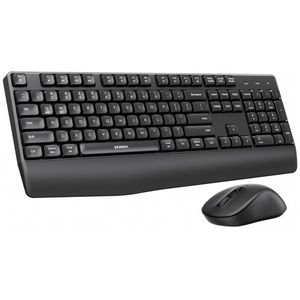 seenda Wireless Bluetooth Keyboard and Mouse Combo, COE200 Ergonomic Wireless Keyboard Mouse with Wrist Rest, MultiDevice Connection, FullSize, Compatible for Computer/Laptop/Mac/MacBook, Black