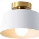 Minimalist Round Ceiling Lamp with Metal Frame, Clean Lines Design, Click for a Full View