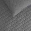 Easy-Going Twin Size Reversible Quilt Set with 1 Quilt and 1 Pillow Shams, Soft Bed Quilt Cover, Water Resistant Lightweight Microfiber Bedspread, Stain Resistant, Gray/Light Gray (Twin (68''x88''))