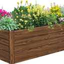 SnugNiture Galvanized Raised Garden Bed 6x3x2FT Outdoor Large Metal Planter Box Steel Kit for Planting Vegetables, Flowers (6x3x2FT, Brown)