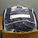 Woolrich Rustic Lodge Cabin Comforter Set - All Season Down Alternative Warm Bedding Layer and Matching Shams, Oversized Queen, Perry, Denim Blue