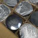 1oz Glass Jar with Lid, Hoa Kinh 25Pack Green Frosted Round Containers Cosmetic with Inner Liners and Black Lids Travel Jars for Storing Lip and Body Scrub, Lotion, Body Butter, Bath Salts, Liquid