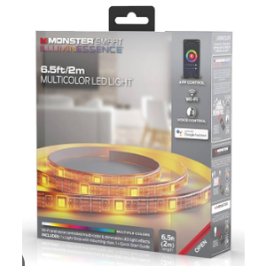 LED Strip Short Wi-Fi Multi-Color LED Light Strip Monster 6.5Ft, Smart App, Customizable Settings, Any Space, Voice-Control, Alexa, Google Assistant, Easy Installation