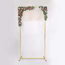 Harfirbe Wedding Square Balloon Arch Stand, Gold Backdrop Stand 6.6 x 3.3 FT Metal Party Frame for Wedding Ceremony Bridal Archway Birthday Party Decoration