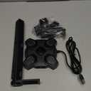 KDD Gaming Headphones Stand, Rotatable Headset Stand with Light Modes - Controller Holder with 2 USB Charging Ports and 3.5mm - Earphone Hanger Accessories for Desktop Gamer(Black)