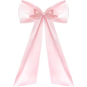 Large Satin Big Pink Bows for Coquette Room Decor Big Pink Bow Decor for Backdrop Giant Ribbon Wall Bow for Wedding Birthday Graduation Christmas Bachelorette Party Supplies