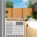 4pack 6FT (H: 68) Matel Backyard Privacy Fence Panels Post Black, Install Fence Panels Post for Wood Slats Outdoor