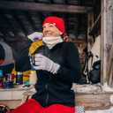 100% Merino Wool - Midweight Neck Gaiter - Skiing Neck Warmer - Winter Face Mask - Multipurpose Headwear (Yellow)
