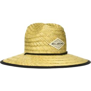 Billabong Women's Tipton Straw Lifeguard Hat, Structured Construction with Printed Fabric Lining Under Brim (Beige)
