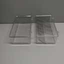 Modern Transparent 2-Pack Tea Storage Organizer with 8 Compartments & Lid, Tea-Bag Box Organizer, 10.8x6.5x3.7"