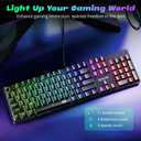 Redragon Mechanical Gaming Keyboard Wired, 11 Programmable Backlit Modes, Hot-Swappable Red Switch, Anti-Ghosting, Double-Shot PBT Keycaps, Light Up Keyboard for PC Mac