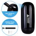 Leader Accessories Inflatable Boat Fenders Bumpers 4 Pack (Black 10"x26")