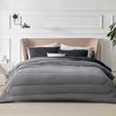 Bedsure Queen Comforter Set - Cooling and Warm Bed Set, Charcoal Black Reversible Bedding for All Season, 3 Pieces, 1 Queen Size Comforter (88"x88") and 2 Pillow Cases(20"x26")