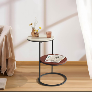 Round Side Table, Modern End Tables Living Room Furniture, Wood Nightstand Small Bedside Table, Unique Accent Tables Bedroom Furniture,Farmhouse Small Couch Side Table,Modern End Table Kids Room