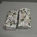 2 x 100 PCS Spring Summer Magnolia Flower Disposable Paper Napkins, Floral Bathroom Hand Towels Decorative Dinner Guest Napkin, Botanical Kitchen Dinning Table Party Decor 8 x 4 Inches