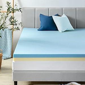 ZINUS 4 Inch Green Tea Cooling Gel Memory Foam Mattress Topper, Smaller, More Convenient WonderBox Packaging, Cooling Gel Foam, Pressure-Relieving Design, CertiPUR-US Certified, Full