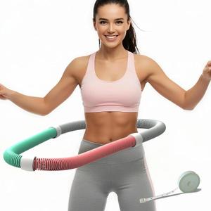 Weighted Soft Spring Fitness Hoop for Adults 3.3lb Foldable Exercise Hoop, Waist-Friendly Design, Portable Slimming Exercise Equipment for Home and Travel- While Supplies Last