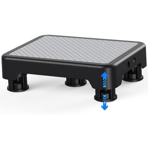 SPACELEAD Mobility Step Stool for Adults & Seniors, Anti-Slip Bathroom Step Stool, Portable Stair Assist Indoor/Outdoor, Platform Step for Kitchen, Office, and Bedroom, 600lbs Capacity, Black-Gray