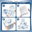 Tenceur 6 Pcs Last Toast on The Coast Bachelorette Party Decor Boxes Coastal Beach Blue Bow Seashell Paper Boxes 11.8'' Ocean Under The Sea Photo Booth Prop for Baby Shower Birthday Bachelorette Party
