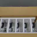 5-Piece Set, 36 oz Glass Meal Prep Containers with Snap-Lock Lids, Airtight Lunch Containers, Microwave, Oven, Refrigerator & Dishwasher Safe,Black